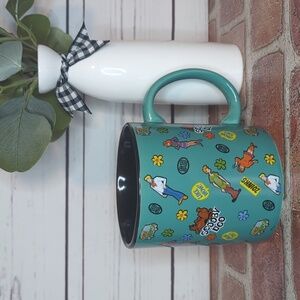 Teal Turquoise Large Oversized Scooby Doo Shaggy and the Gang Coffee‎ Mug